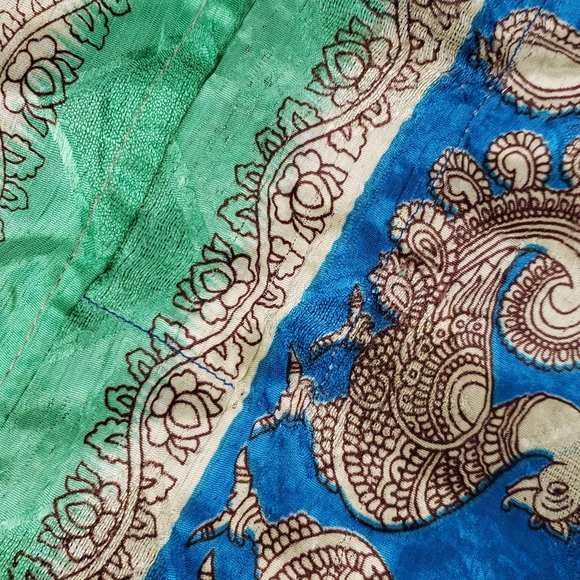 Darn Good Yarn Sari Silk Wrap Skirt Tea Goddess - Picture 10 of 16